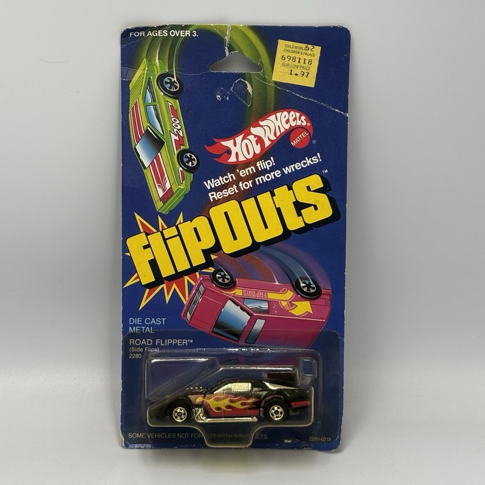 1985 Mattel Flipouts Road Flipper Firebird No. 2280 Black MOC NOS